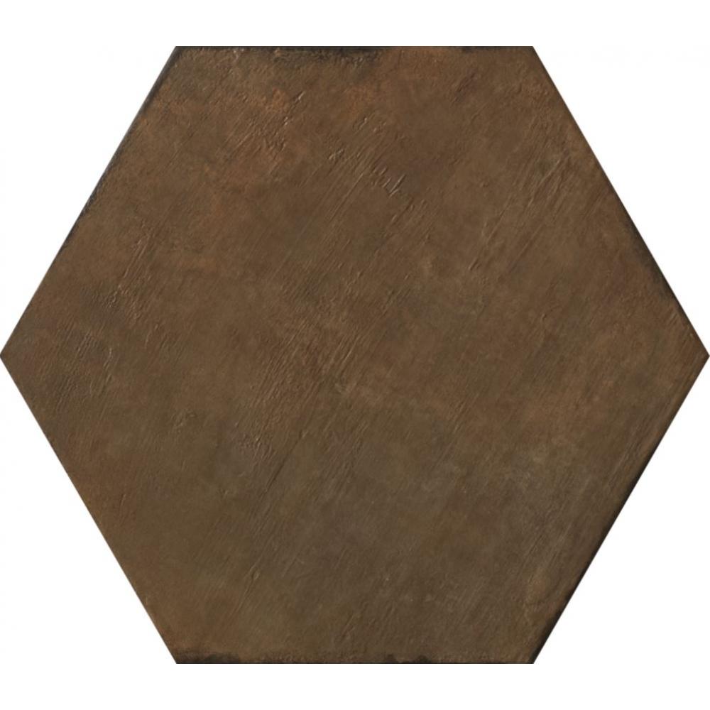 hexagon alaku barna csempe rusztikus burkolat kulonleges greslap nappali eloszoba konyha furdoszoba lameridiana lakberendezes.jpg